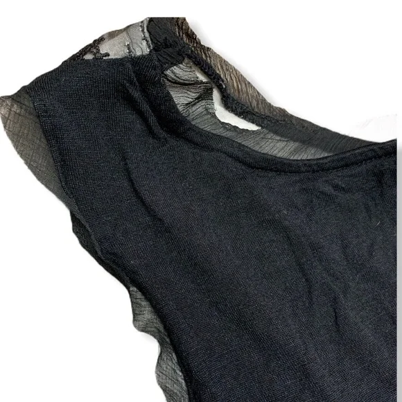 SIMPLY VERA VERA WANG BLACK SLEEVELESS TOP SIZE 0X - Picture 4 of 5